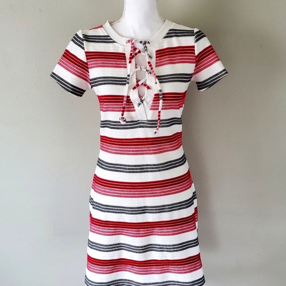 Striped Shirt Dress - SZ.  XS